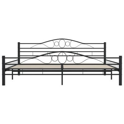 vidaXL Estructura de cama de acero negro 200x200 cm