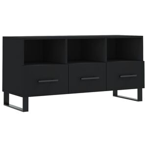 vidaXL Mueble de TV madera de ingenier&iacute;a negro 102x36x50 cm