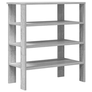 vidaXL Zapatero madera contrachapada gris sonoma 61x32x70 cm