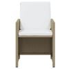 vidaXL Set comedor de jard&iacute;n 11 piezas y cojines rat&aacute;n sint&eacute;tico beige
