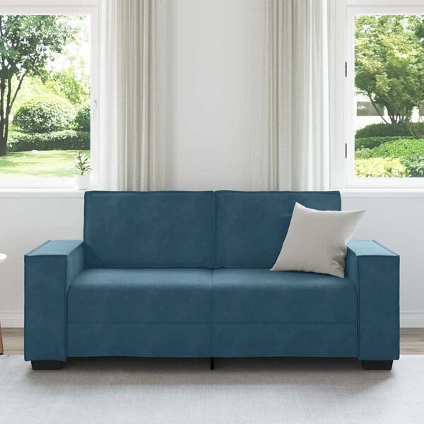vidaXL Sof&aacute; de 2 plazas terciopelo azul 180x78x84 cm