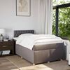 vidaXL Cama box spring con colch&oacute;n tela gris taupe 120x200 cm