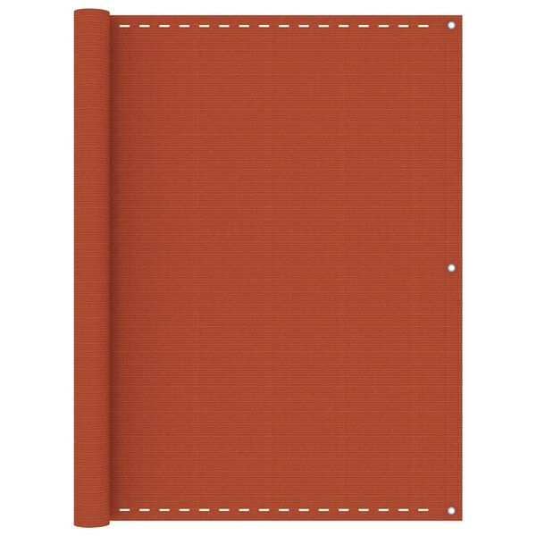 vidaXL Toldo para balc&oacute;n HDPE naranja 120x400 cm