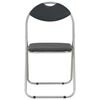 vidaXL Sillas de comedor plegables 6 unidades cuero sintético negro