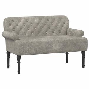 vidaXL Sof&aacute; amoroso con botones acolchados Gris Claro 120 x 65 x 78 cm