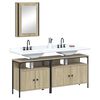 vidaXL Set de muebles de ba&ntilde;o 3 pzas madera contrachapada roble Sonoma