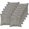 vidaXL Coj&iacute;n HOUTEN 12 uds. Gris Claro Microfibra de forro polar