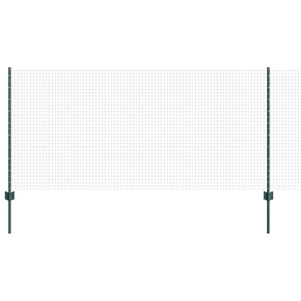 vidaXL Valla con Poste Verde 1 x 25 m Acero