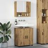 vidaXL Juego de muebles de ba&ntilde;o con puerta 2 pcs Roble artesanal