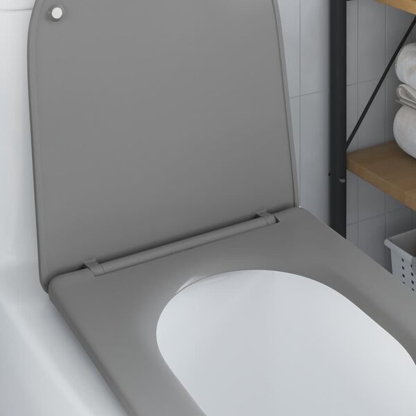 vidaXL Asiento de WC Gris 44 x 36,4 x 3,4 cm Duroplast