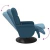 vidaXL Sill&oacute;n reclinable de masaje con reposapi&eacute;s terciopelo azul