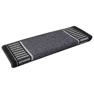 vidaXL Alfombras autoadhesivas para escaleras 15 uds. 65 x 21 x 4 cm