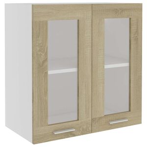 vidaXL Vitrina colgante Lyon roble Sonoma 60x31x60 cm