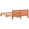 vidaXL Cama sin colch&oacute;n madera maciza pino marr&oacute;n cera 150x200 cm