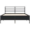 vidaXL Estructura de cama madera de ingenier&iacute;a y metal negro 120x190cm