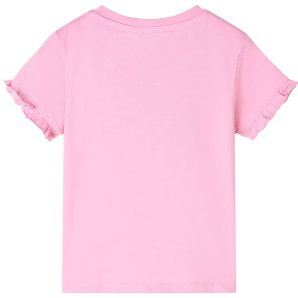Camiseta infantil de manga corta rosa brillante 104