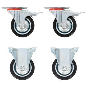 vidaXL Ruedas de transporte 4 unidades 75 mm