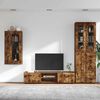 vidaXL Conjunto de mueble de TV con caj&oacute;n FLORIN Roble ahumado