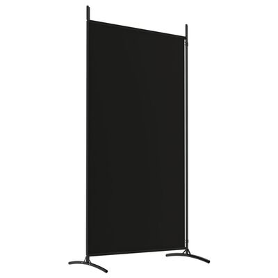 vidaXL Biombo divisor de 2 paneles de tela negro 175x180 cm