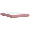 vidaXL Cama box spring con colch&oacute;n terciopelo rosa 160x200 cm
