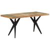 vidaXL Mesa de comedor de madera maciza reciclada 160x80x76 cm