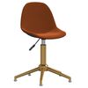 vidaXL Sillas de comedor giratorias 2 unidades terciopelo marr&oacute;n