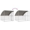 vidaXL Jaula para pollos 3 pcs Plateado 600 x 200 x 198,5 cm