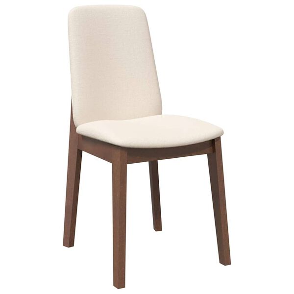 vidaXL Sillas de comedor con cojines 2 uds madera maciza marr&oacute;n caucho
