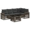 vidaXL Conjunto de sof&aacute;s de jard&iacute;n 6 uds. Gris y Gris Oscuro