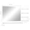 vidaXL Espejo de pared con 5 estantes plateado 80x60 cm