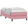 vidaXL Cama box spring con colchón terciopelo rosa 80x220 cm