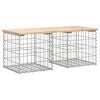 vidaXL Banco de jard&iacute;n dise&ntilde;o gaviones madera maciza pino 103x44x42 cm