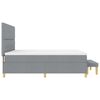 vidaXL Cama tipo Box Spring con colch&oacute;n Gris claro 180 x 200 cm tela
