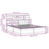 vidaXL Cama sin colch&oacute;n madera maciza de pino blanca 180x200 cm