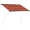 vidaXL Toldo retr&aacute;ctil naranja y marr&oacute;n 100x150 cm