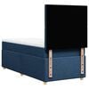 vidaXL Cama box spring con colch&oacute;n tela azul 80x200 cm