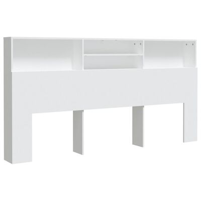vidaXL Mueble cabecero blanco 200x19x103,5 cm