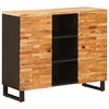 vidaXL Armario auxiliar Marr&oacute;n 90 x 33 x 75 cm Madera de mango maciza