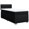 vidaXL Cama box spring con colch&oacute;n tela negro 90x190 cm