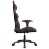 vidaXL Silla gaming cuero sint&eacute;tico negro y rojo vino tinto