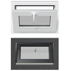 vidaXL Ventana de s&oacute;tano RISOR 60 x 40 cm PVC y vidrio Gris antracita