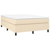 vidaXL Cama box spring con colch&oacute;n tela color crema 140x190 cm
