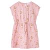 vidaXL Vestido infantil con cord&oacute;n naranja claro 116