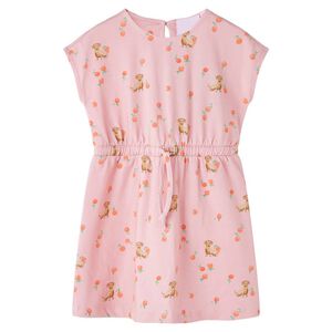 vidaXL Vestido infantil con cord&oacute;n naranja claro 116