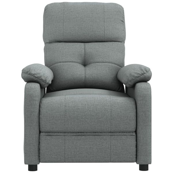 vidaXL Sillón reclinable de tela gris oscuro