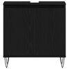 vidaXL Juego de muebles de ba&ntilde;o 3 pcs Roble Negro 30 x 30 x 190 cm