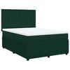 vidaXL Cama box spring con colch&oacute;n terciopelo verde oscuro 160x200 cm