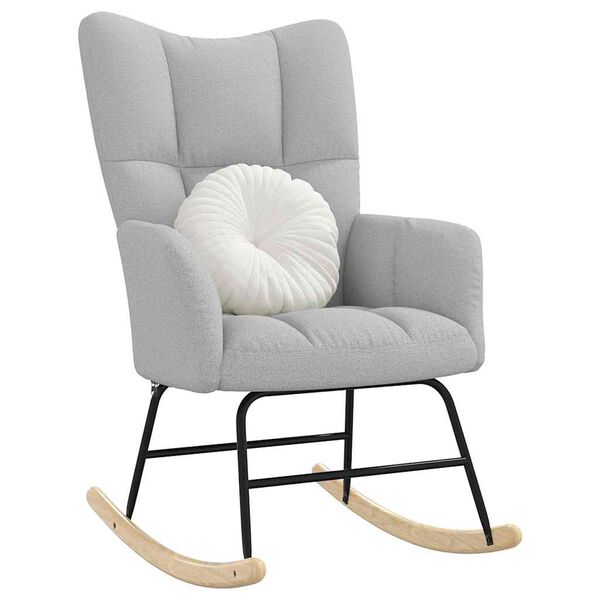 vidaXL Mecedora de tela gris nube