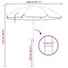 vidaXL Parasol de playa Azul y 206 x 206 x 212 cm Poli&eacute;ster y metal