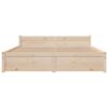 vidaXL Estructura de cama doble sin colch&oacute;n madera maciza 135x190 cm